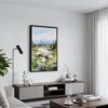 06 - Black Framed Denali National Park Watercolor Canvas Print - Contemporary Living Room - Vertical.jpg