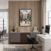 06 - Black Framed Dublin Ireland Watercolor Canvas Print - Home Office - Vertical.jpg