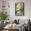 06 - Black Framed Floride Everglades Watercolor 2 Canvas Print - Skandinavian Living Room - Vertical.jpg