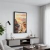 06 - Black Framed Grand Canyon - Watercolor Canvas Print - Contemporary Living Room - Vertical.jpg