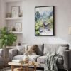 06 - Black Framed Ha Giang Loop Vietnam Watercolor Canvas Print - Skandinavian Living Room - Vertical.jpg
