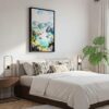 06 - Black Framed Ha Long Bay Vietnam Watercolor Canvas Print - Bedroom - Vertical.jpg