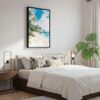 06 - Black Framed Hawaii - Kauai - Watercolor Canvas Print - Bedroom - Vertical.jpg
