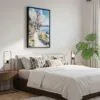 06 - Black Framed San Francisco Golden Gate Bridge - Watercolor Canvas Print - Bedroom - Vertical.jpg