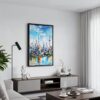 06 - Black Framed Shanghai China Watercolor Canvas Print - Contemporary Living Room - Vertical.jpg