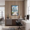 06 - Black Framed Singapore Watercolor Canvas Print - Home Office - Vertical.jpg
