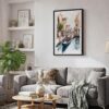 06 - Black Framed Venice Gondola - Watercolor Canvas Print - Skandinavian Living Room - Vertical.jpg