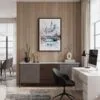 06 - Black Framed White Christmas Central Park New York Watercolor Canvas Print - Home Office - Vertical.jpg