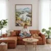 06 - Framed Adirondack Mountains Watercolor Canvas Print - Woman Knitting - Vertical.jpg