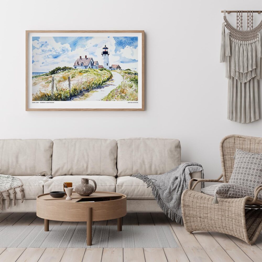 06 - Framed Cape Cod Nobska Lighthouse Watercolor - Horizontal Art Print - Boho Living Room.jpg 06 - Framed Cape Cod Nobska Lighthouse Watercolor - Horizontal Art Print - Boho Living Room.jpg