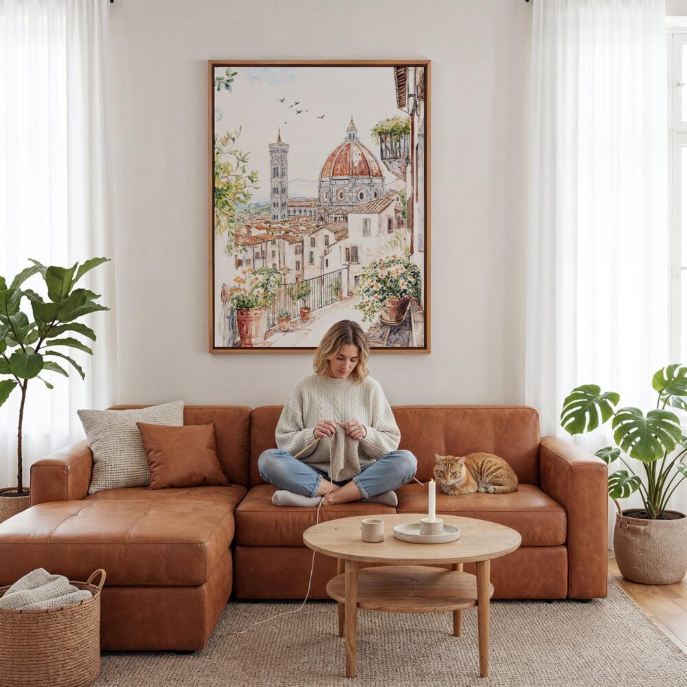 06 - Framed Florence Cathedral - Watercolor Canvas Print - Woman Knitting - Vertical.jpg 06 - Framed Florence Cathedral - Watercolor Canvas Print - Woman Knitting - Vertical.jpg