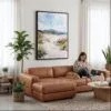 06 - Framed Ireland - Donegal - Watercolor Canvas Print - Woman Knitting on leather couch - Vertical.jpg
