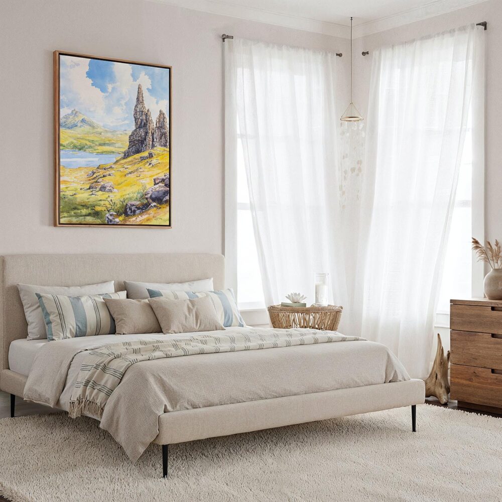 06 - Framed Isle of Skye Watercolor Canvas Print - Coastal Bedroom - Vertical.jpg 06 - Framed Isle of Skye Watercolor Canvas Print - Coastal Bedroom - Vertical.jpg