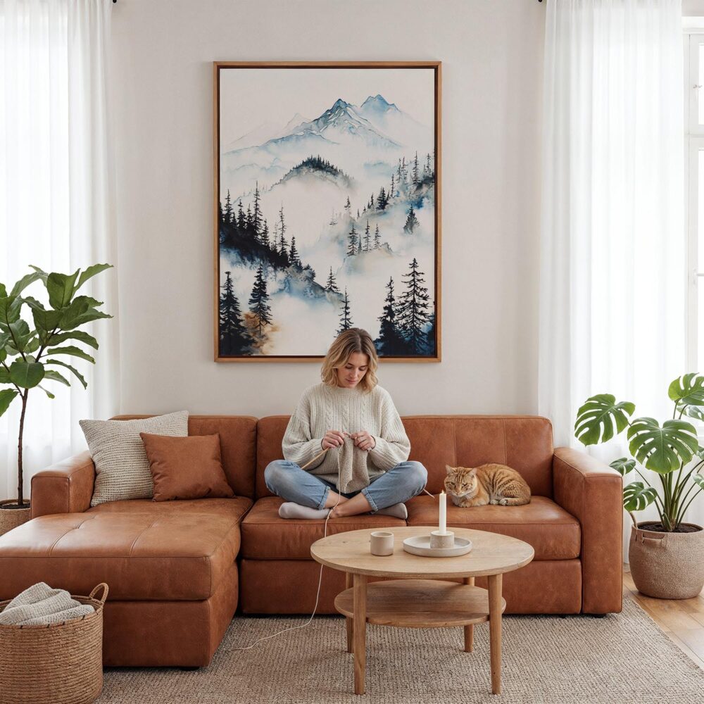 06 - Framed Pacific Northwest Canvas Print - Woman Knitting - Vertical.jpg 06 - Framed Pacific Northwest Canvas Print - Woman Knitting - Vertical.jpg