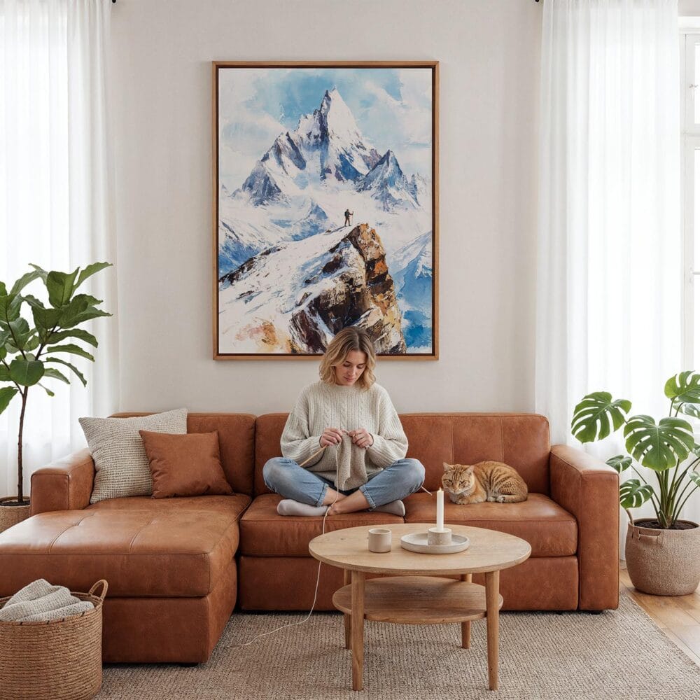 06 - Framed Patagonia Chile Watercolor Canvas Print - Woman Knitting - Vertical.jpg 06 - Framed Patagonia Chile Watercolor Canvas Print - Woman Knitting - Vertical.jpg