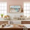 06 - Framed Portugal Algarve Watercolor - Horizontal Art Print in Farmhouse style Kitchen.jpg