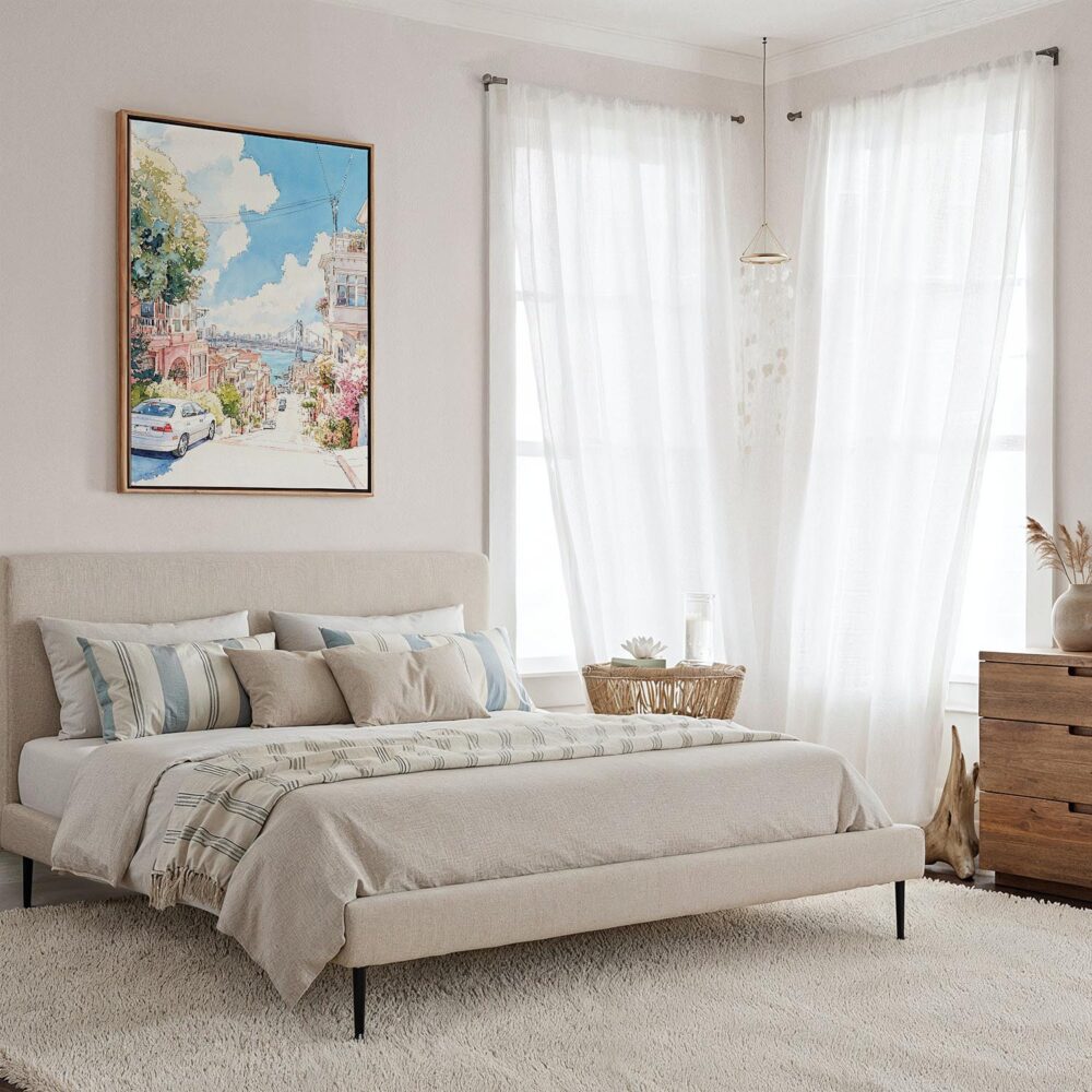 06 - Framed San Francisco Lombard Street - Watercolor Canvas Print - Coastal Bedroom - Vertical.jpg 06 - Framed San Francisco Lombard Street - Watercolor Canvas Print - Coastal Bedroom - Vertical.jpg