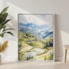 06 - Sapa Vietnam Watercolor Canvas Print with White Floater Frame - Standing on Floor - Vertical.jpg