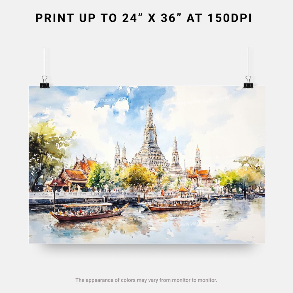 07 - 07 - Bangkok Wat Arun Temple of Dawn Watercolor - Horizontal Art - Digital Download - Print Size.jpg 07 - 07 - Bangkok Wat Arun Temple of Dawn Watercolor - Horizontal Art - Digital Download - Print Size.jpg