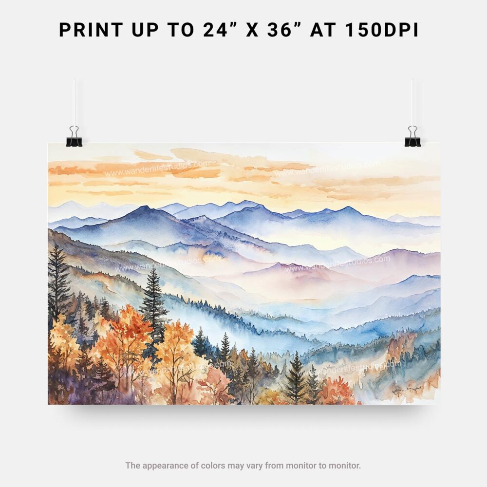 07 - 07 - Blue Ridge Mountains Watercolor - Horizontal Art - Digital Download - Print Size.jpg 07 - 07 - Blue Ridge Mountains Watercolor - Horizontal Art - Digital Download - Print Size.jpg