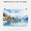 07 - 07 - Brienz Watercolor - Horizontal Art - Digital Download - Print Size.jpg