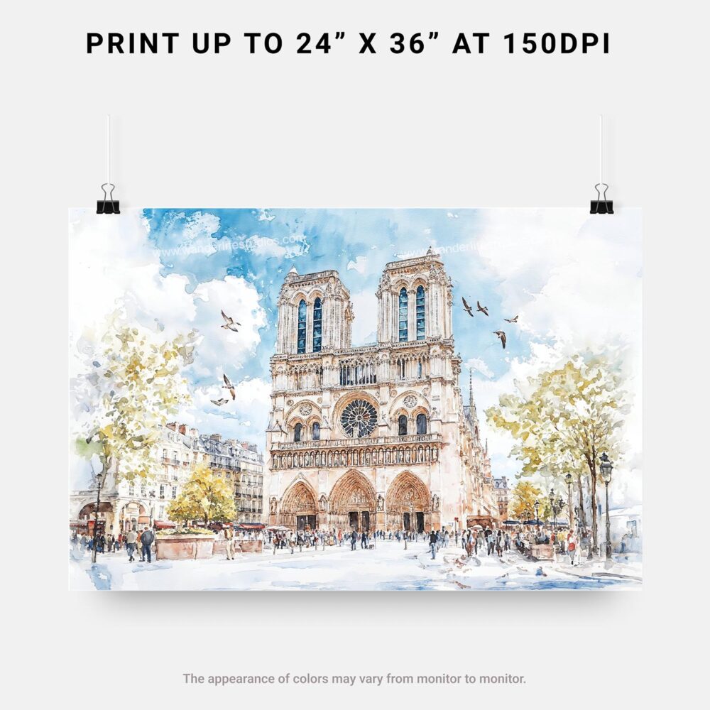 07 - 07 - Notre Dame Watercolor - Horizontal Art - Digital Download - Print Size.jpg 07 - 07 - Notre Dame Watercolor - Horizontal Art - Digital Download - Print Size.jpg