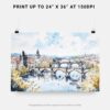 07 - 07 - Prague Skyline Watercolor - Horizontal Art - Digital Download - Print Size.jpg