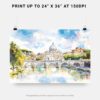07 - 07 - Rome Vitrus Capitol Watercolor - Horizontal Art - Digital Download - Print Size.jpg