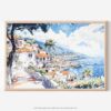 01 - 01 - Funchal Portugal Watercolor - Horizontal Art - Digital Download - Main.jpg