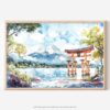 01 - 01 - Hakone Japan Watercolor - Horizontal Art - Digital Download - Main.jpg