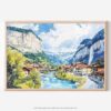 01 - 01 - Lauterbrunnen Watercolor - Horizontal Art - Digital Download - Main.jpg