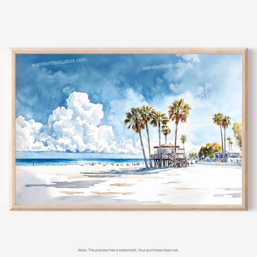 01 - 01 - Los Angeles Beach Watercolor - Horizontal Art - Digital Download - Main.jpg 01 - 01 - Los Angeles Beach Watercolor - Horizontal Art - Digital Download - Main.jpg