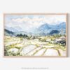 01 - 01 - Sapa Valley Vietam Watercolor - Horizontal Art - Digital Download - Main.jpg