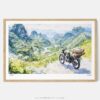 01 - Framed Ha Giang Loop Watercolor - Horizontal Art Print - Main.jpg