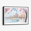 01 - Framed Hiroshima Japan Watercolor - Horizontal Canvas Print - Main.jpg