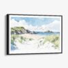 01 - Framed Inishowen Ireland Watercolor - Horizontal Canvas Print - Main.jpg