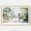 01 - Framed Jamaica Watercolor - Horizontal Art Print - Main.jpg