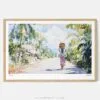 01 - Framed Jamaica Watercolor - Horizontal Art Print - Main.jpg