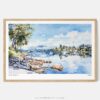 01 - Framed Lake Windermere Watercolor - Horizontal Art Print - Main.jpg
