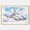 01 - Framed Matterhorn Watercolor - Horizontal Art Print - Main.jpg