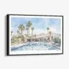 01 - Framed Palm Springs Watercolor - Horizontal Canvas Print - Main.jpg