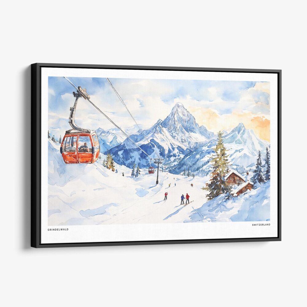 01 - Framed Skiing in Grindelwald Watercolor - Horizontal Canvas Print - Main.jpg 01 - Framed Skiing in Grindelwald Watercolor - Horizontal Canvas Print - Main.jpg