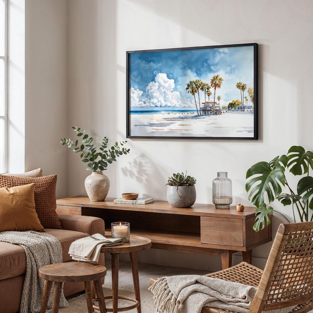 02 - 02 - Los Angeles Beach Watercolor - Horizontal Art - Digital Download - Boho Living Room.jpg 02 - 02 - Los Angeles Beach Watercolor - Horizontal Art - Digital Download - Boho Living Room.jpg