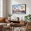 02 - 02 - Los Angeles Skyline Watercolor - Horizontal Art - Digital Download - Boho Living Room.jpg