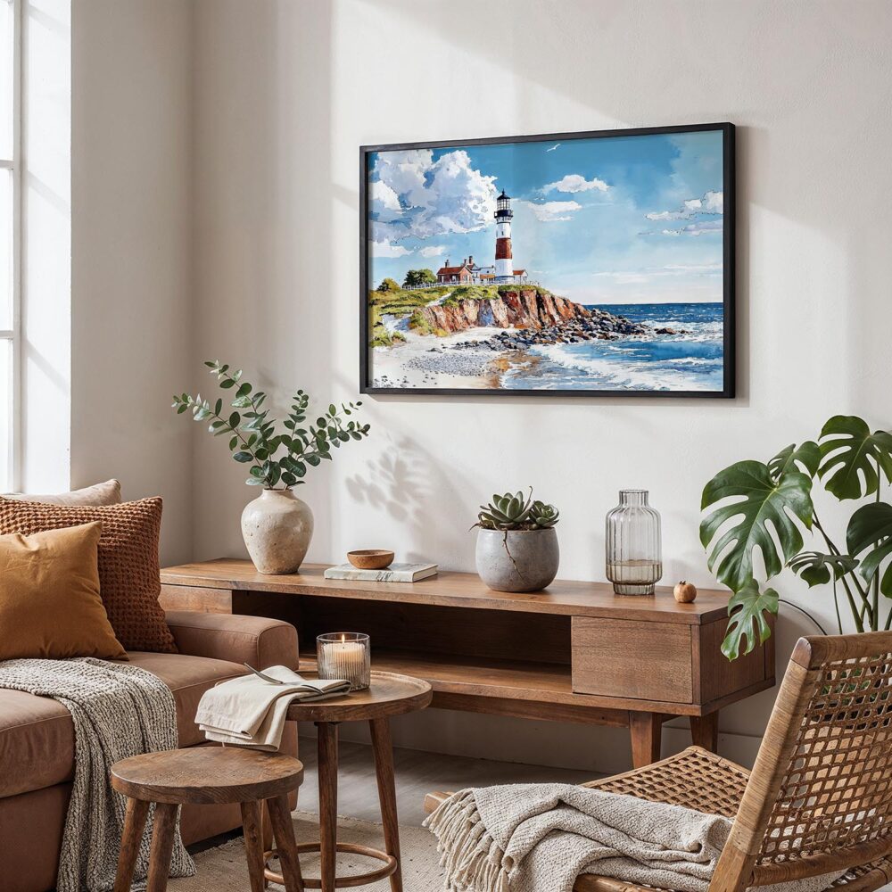 02 - 02 - Montauk point lighthouse Watercolor - Horizontal Art - Digital Download - Boho Living Room.jpg 02 - 02 - Montauk point lighthouse Watercolor - Horizontal Art - Digital Download - Boho Living Room.jpg