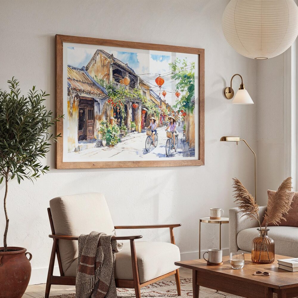 02 - 03 - Hoi An Vietnam Watercolor - Horizontal Art - Digital Download - Boho Living Room 2.jpg 02 - 03 - Hoi An Vietnam Watercolor - Horizontal Art - Digital Download - Boho Living Room 2.jpg