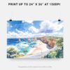 02 - 07 - Great Ocean Road Australia Watercolor - Horizontal Art - Digital Download - Print Size.jpg