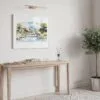 02 - Chiang Mai Thailand Watercolor - Horizontal Art Print in Hallway with White Frame.jpg