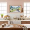 02 - Framed Ha Giang Loop Watercolor - Horizontal Art Print in Farmhouse style Kitchen.jpg