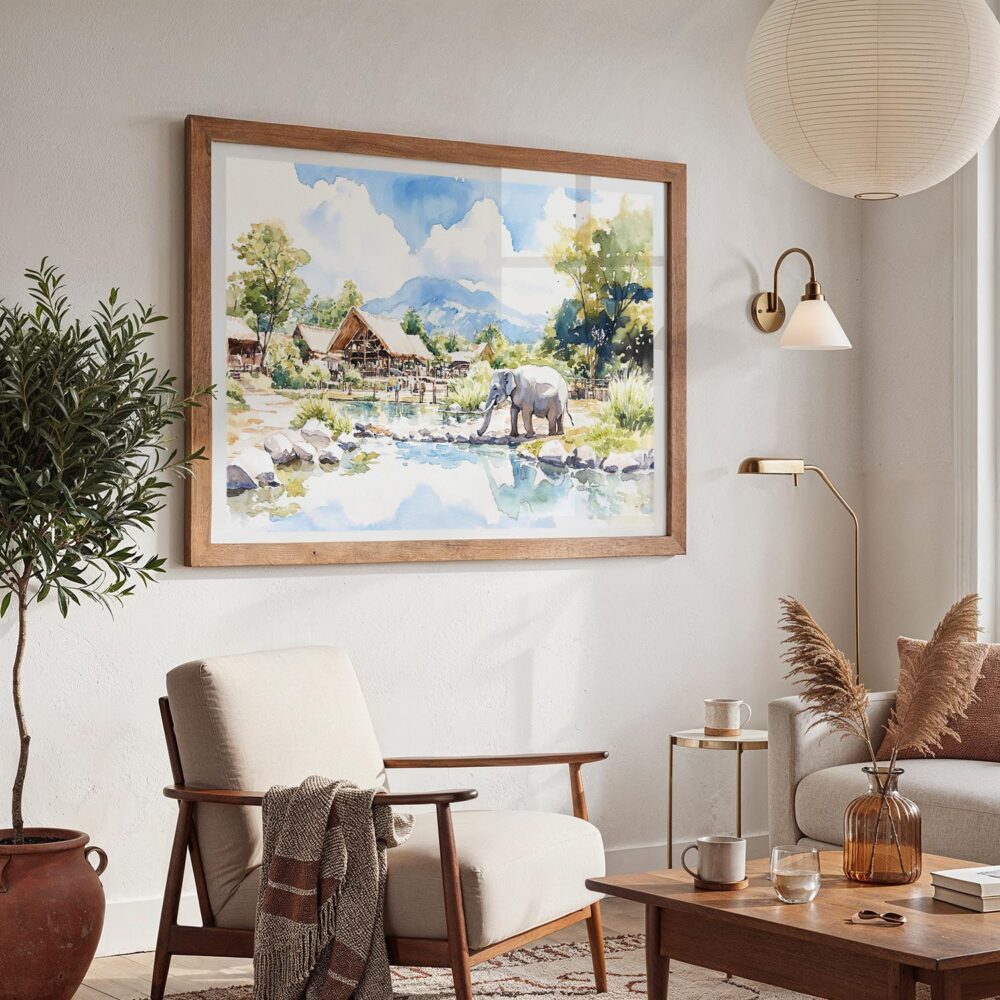 03 - 03 - Chiang Mai Thailand Watercolor - Horizontal Art - Digital Download - Boho Living Room 2.jpg 03 - 03 - Chiang Mai Thailand Watercolor - Horizontal Art - Digital Download - Boho Living Room 2.jpg
